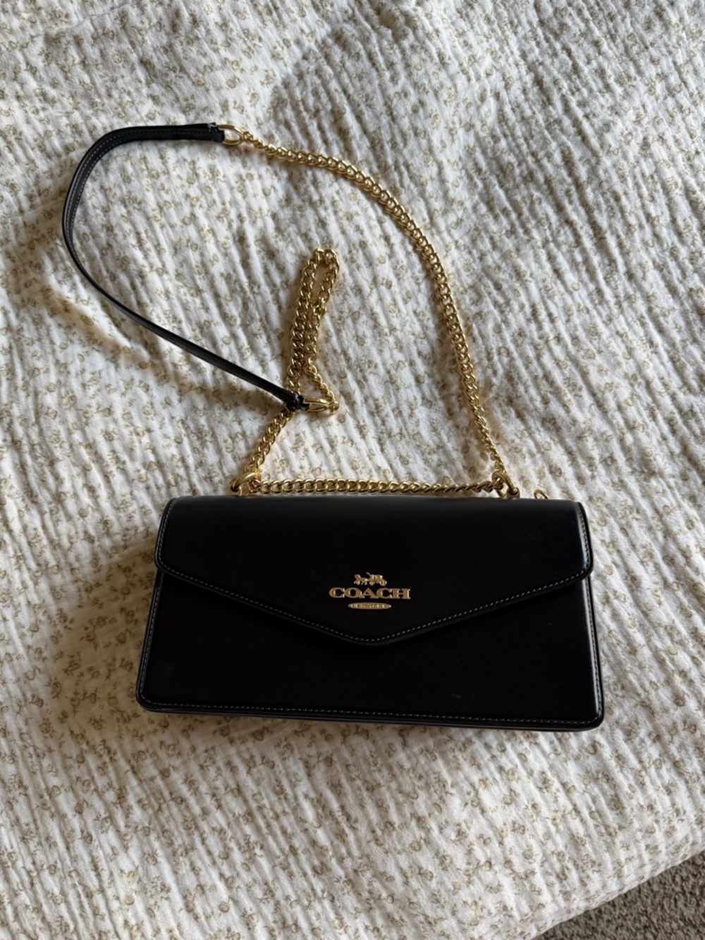 Coach Klare Envelope Crossbody- Black with Gold Hardware - Picture 9 of 15